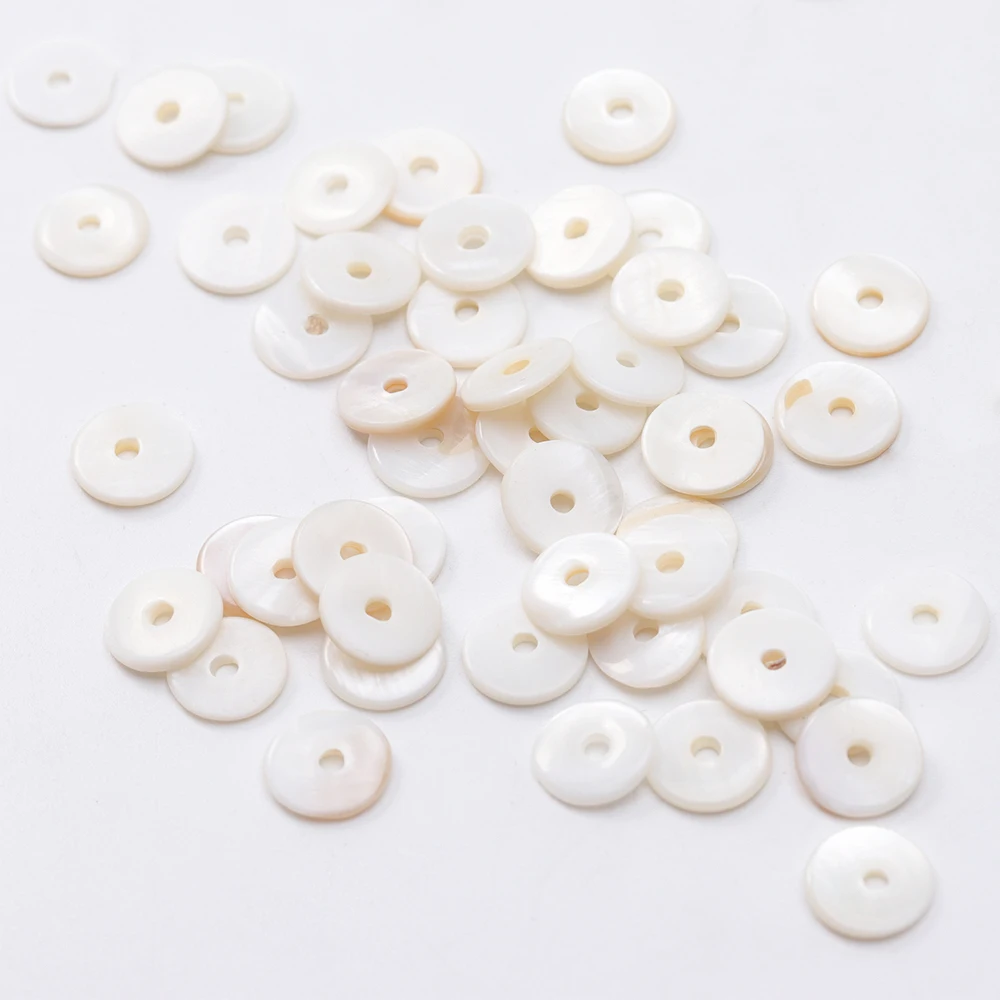20 100 шт./лот натуральный белый из перламутровых раковин бусины с большим