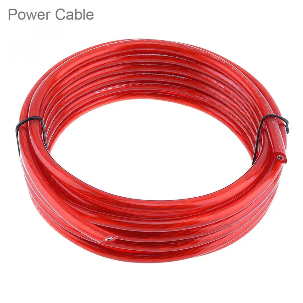 

1 Sets 350 Core 4 Square PVC + Copper Clad Aluminum Car Amplifier Audio Speaker Woofer Cables Power Line with 60A Fuse Holder