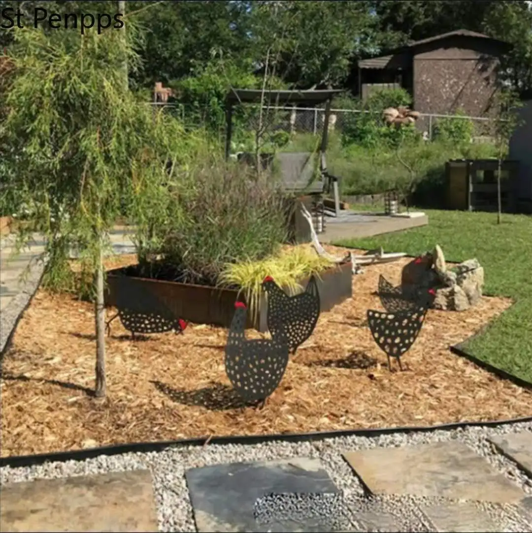 5 шт. украшения для кур Полые Акриловые фигурки животных на Пасху дома улицы двора