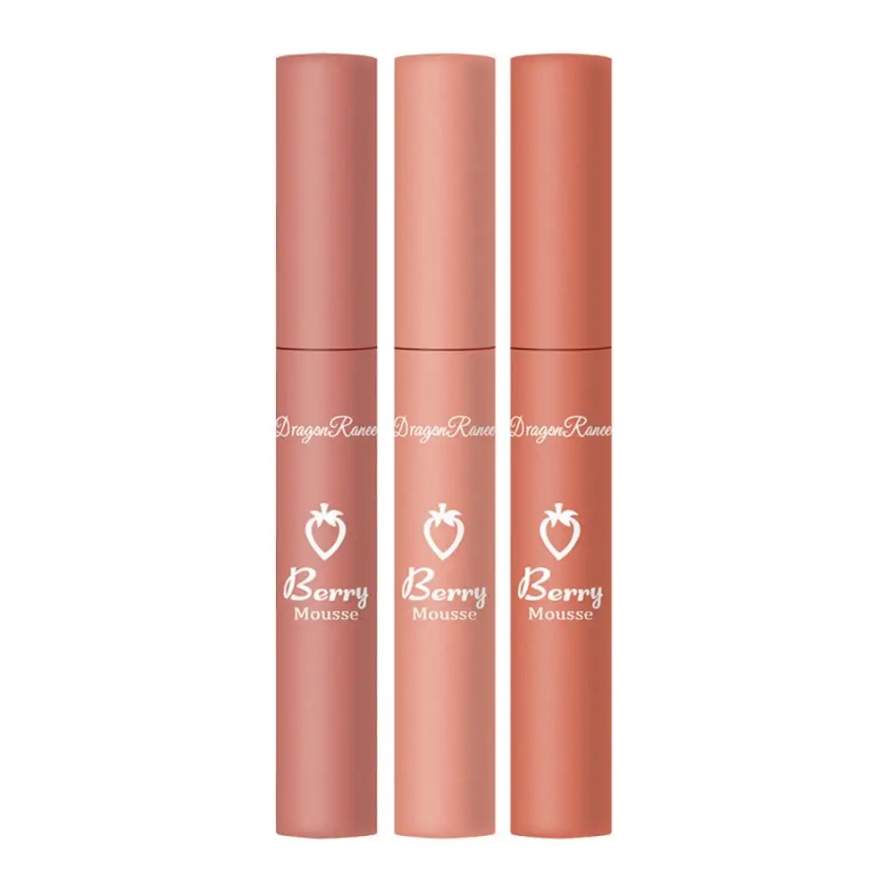 Жидкая помада мягкий для здоровья не сухая клубничный матовый милый блеск губ |