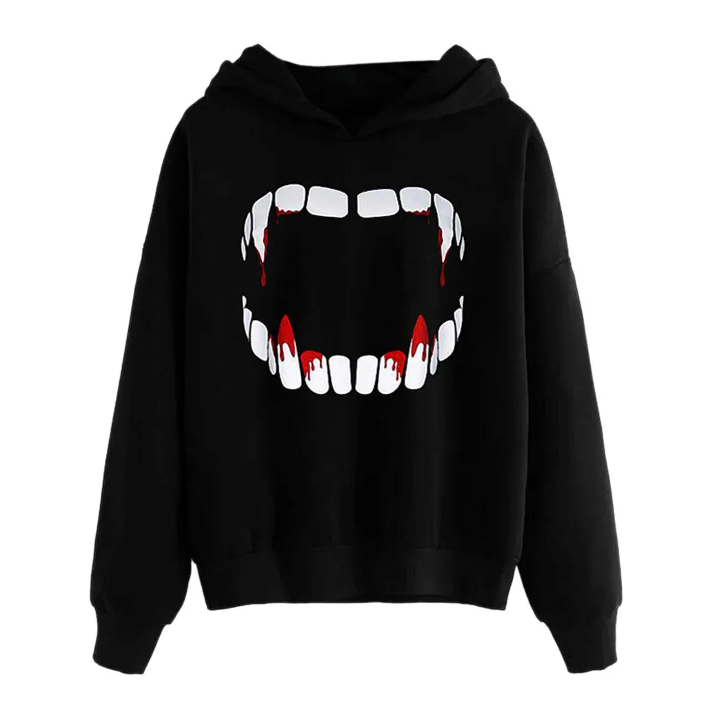 2019 горячая Распродажа Осень женщин Хэллоуин вампир ужас крови свитер пуловер с