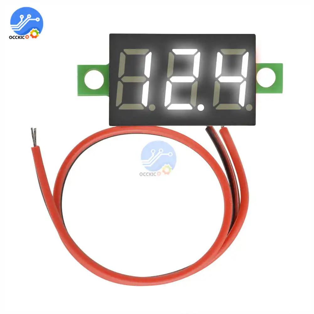 0 36 дюймов Мини цифровой светодиодный Дисплей вольтметр белый Панель Напряжение