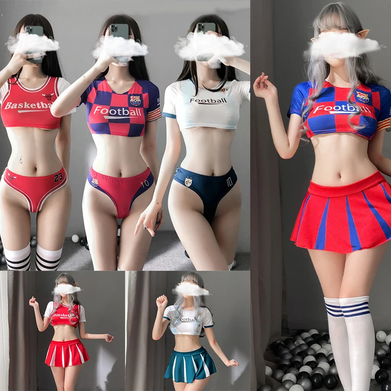 

Порно Нижнее белье сексуальный косплей эротический японский школьница футбол детская Униформа чирлидинга Хэллоуин Женская одежда сексуал...