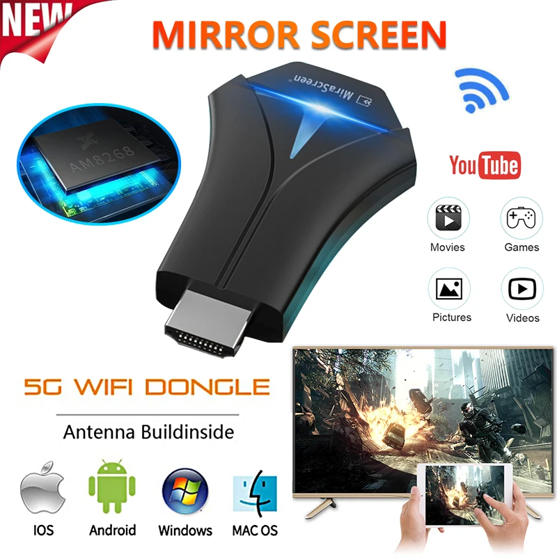 Адаптер для телевизора Wi Fi дисплей зеркальный приемник ключ Chrome Cast беспроводной