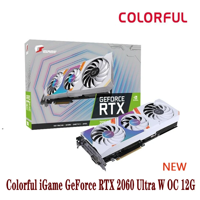 Видеокарта Colorful iGame GeForce RTX 2060 Ultra W OC 12G 12 нм Гб GDDR6 бит Графическая карта