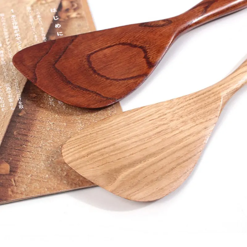

Handheld wooden spatula rustic style monotone rustic spatula kitchen tool suitable for cooking Affordable and versatile