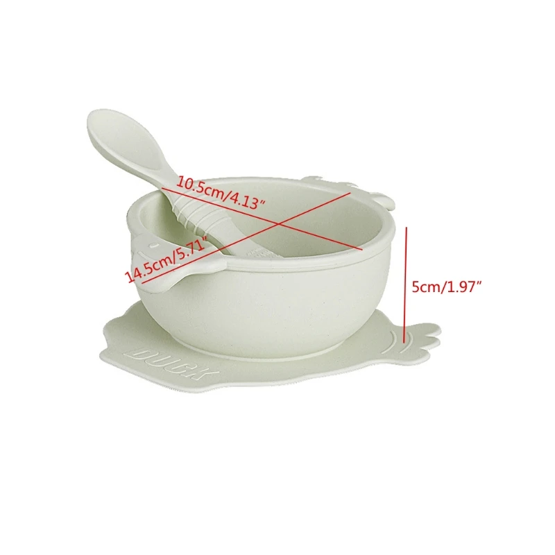 

Silicone Baby Suction Bowl Spoon Set Slip Resistant Learning Feeding Tableware Kids Plate Tray Suction Cup Baby Dinnerware