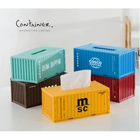 retro creative abs self assembly tissue box home napkin paper container drawers metal paper towel storage case car decor diy