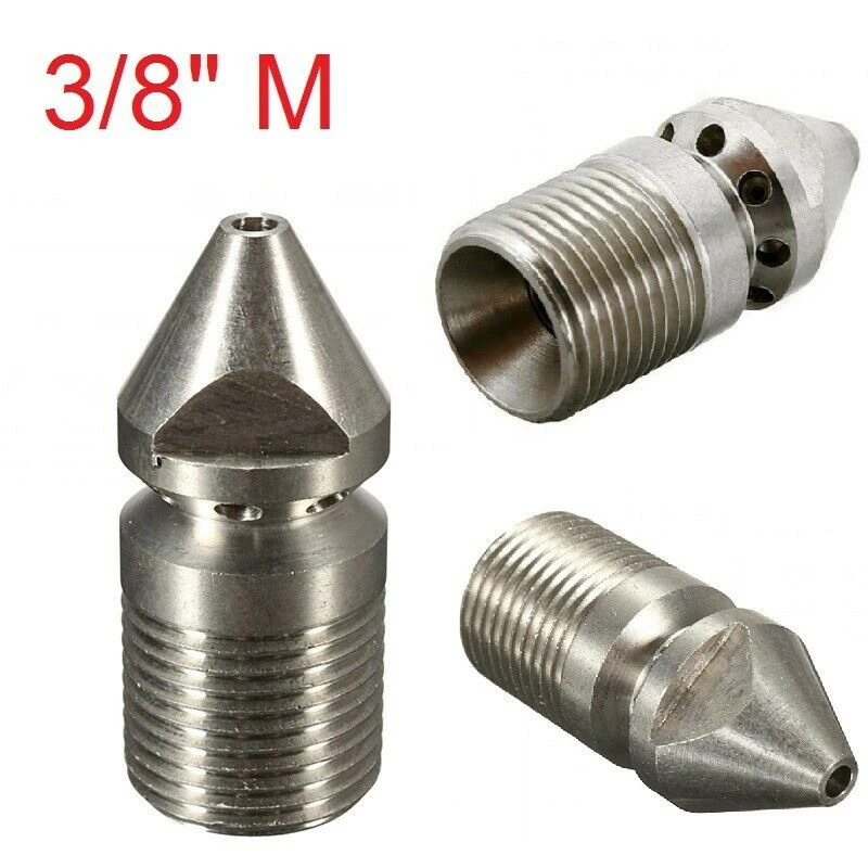

1pc Cleaning Jetting Nozzle Rotary Spinning Drain Sewer Jetter Nozzle 9 Holes