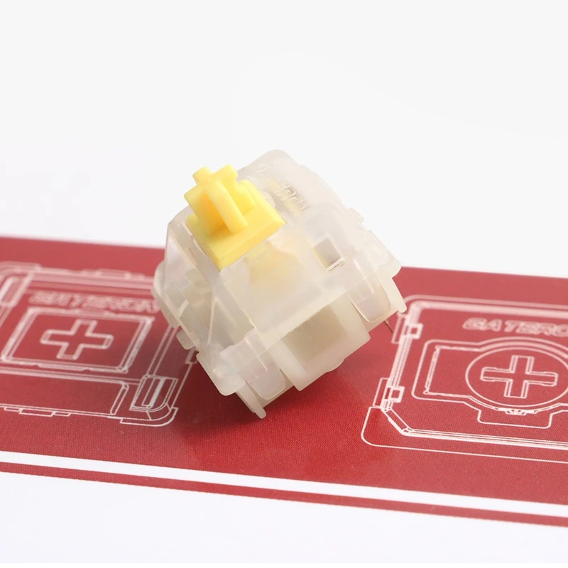 

HX6A Gateron Switches Milky Switch Housing Yellow Compatible for MX Mechanical Keyboard Switch 5pins 50g Switches