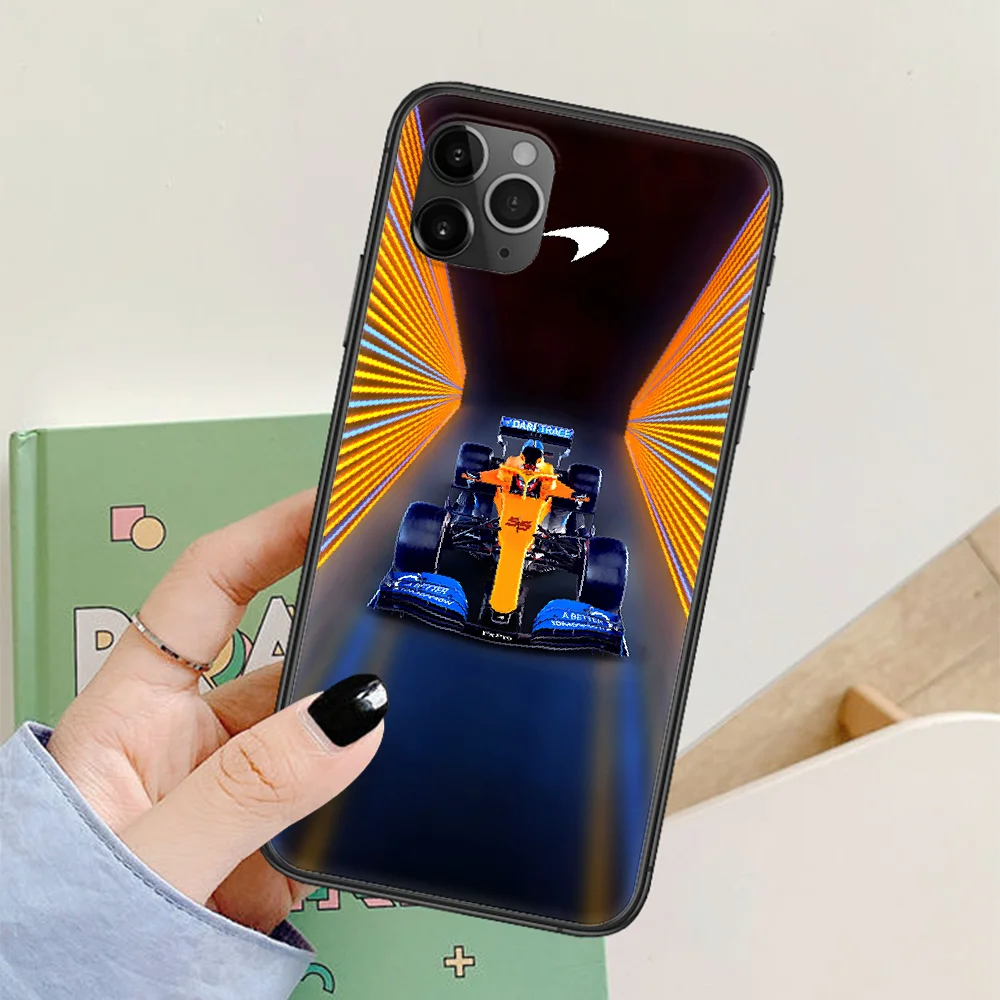 

McLaren car Phone Case For Iphone 4 4s 5 5S SE 5C 6 6S 7 8 Plus X XS XR 11 12 Mini Pro Max 2020 black Coque Tpu Bumper Silicone