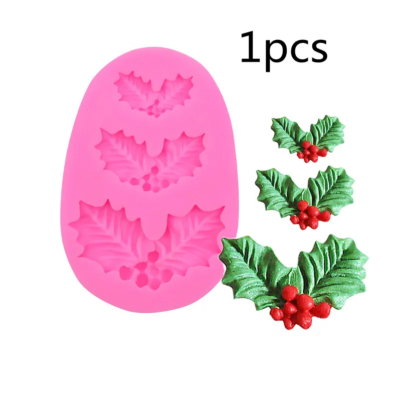 

Christmas Pine Cone, Holly Leaf, Leaf Silicone Mold, Fondant Chocolate Cake Decoration Mold, Baking Tools