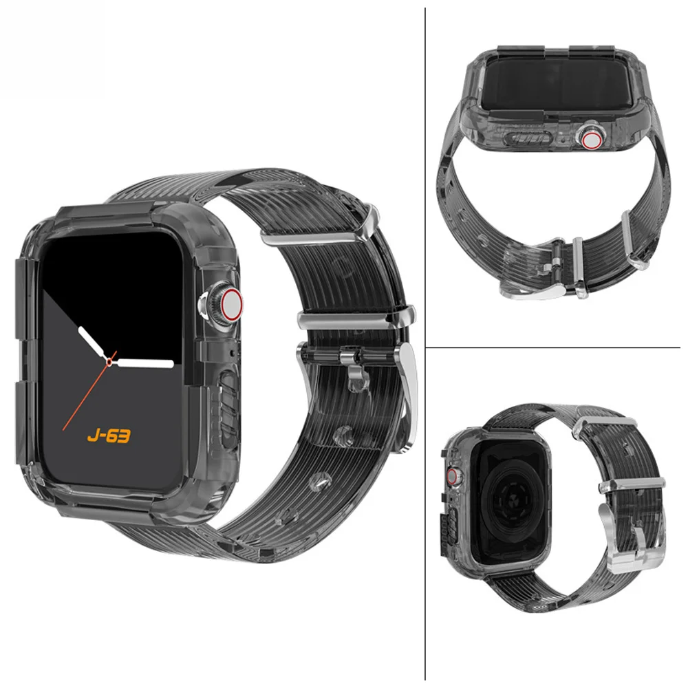 

Strap+Case Set for Apple Watch Band 44mm 40mm iWatch band 42mm 38mm Silicone Bumper+Bracelet for Apple Watch series 4 3 5 SE 6