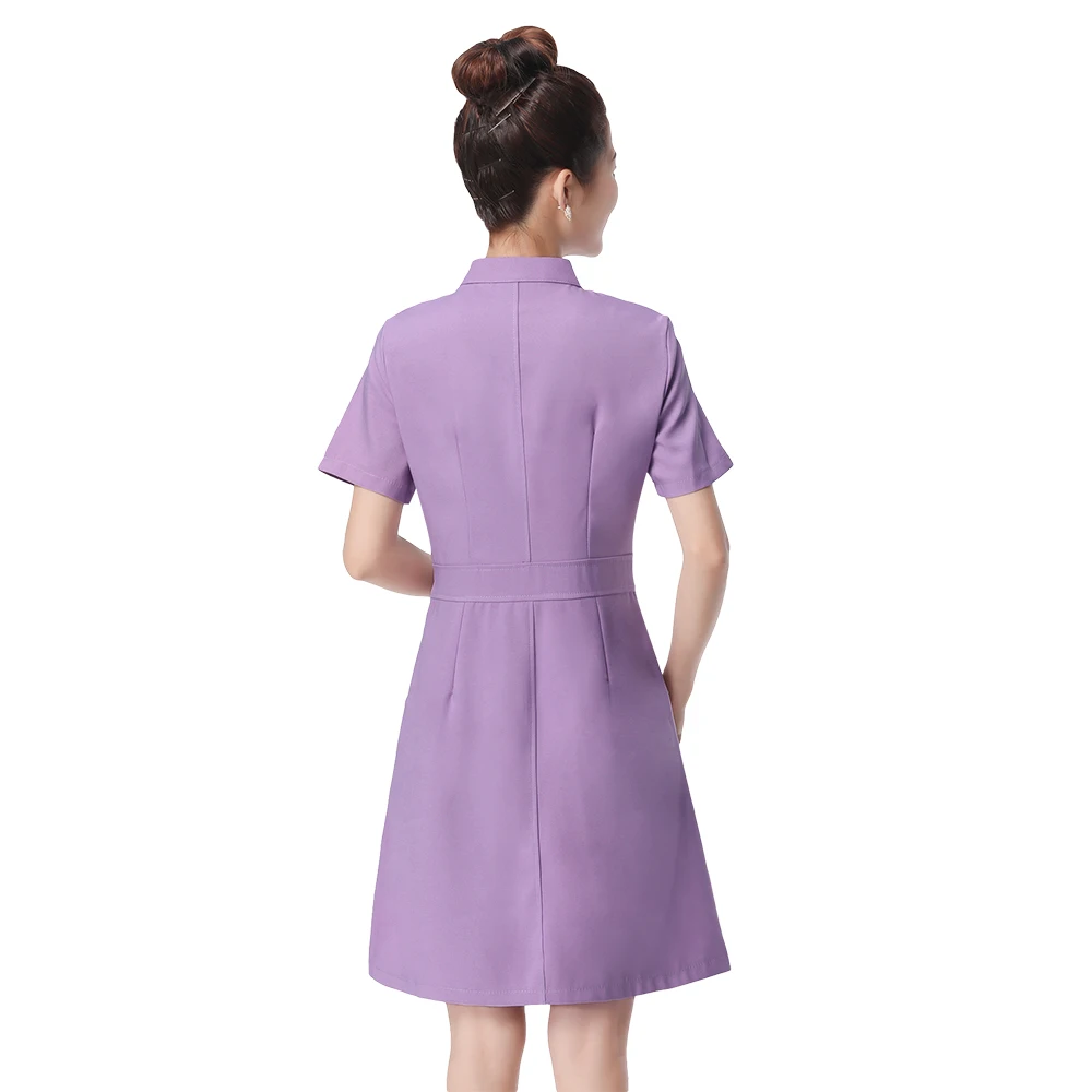2019 лабораторное платье больница Спецодежда для врача медсестры женщины короткий