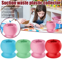 silicone suction cup type household waste collection helper handicraft waste storage box collector adsorption manual waste bin