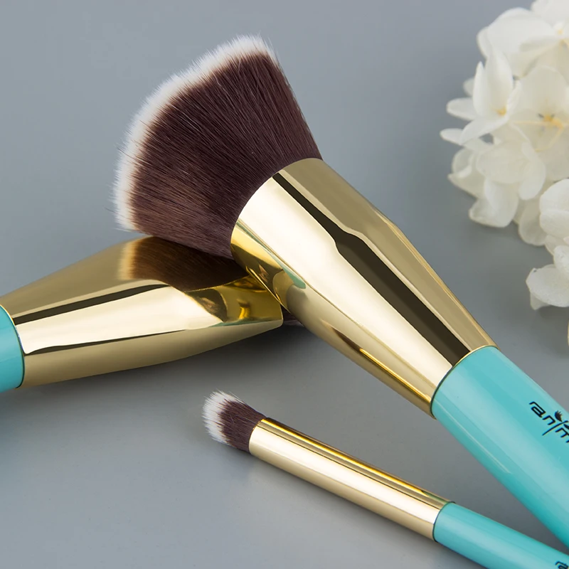 Набор кистей для макияжа Anmor 9 шт. компактные кисти пудры основы румян