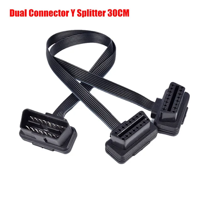 OBD2 16Pin Male Plug Connector For ELM327 Extension Adapter OBD Cable OBDII EOBD ODB2 16 Pin 2 Adaptor Opening Female | Автомобили и