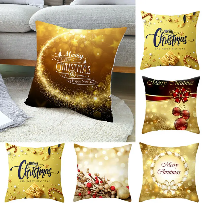 

Рождественская Удобная наволочка для диванной подушки Чехол для домашнего декора праздничный подарок
