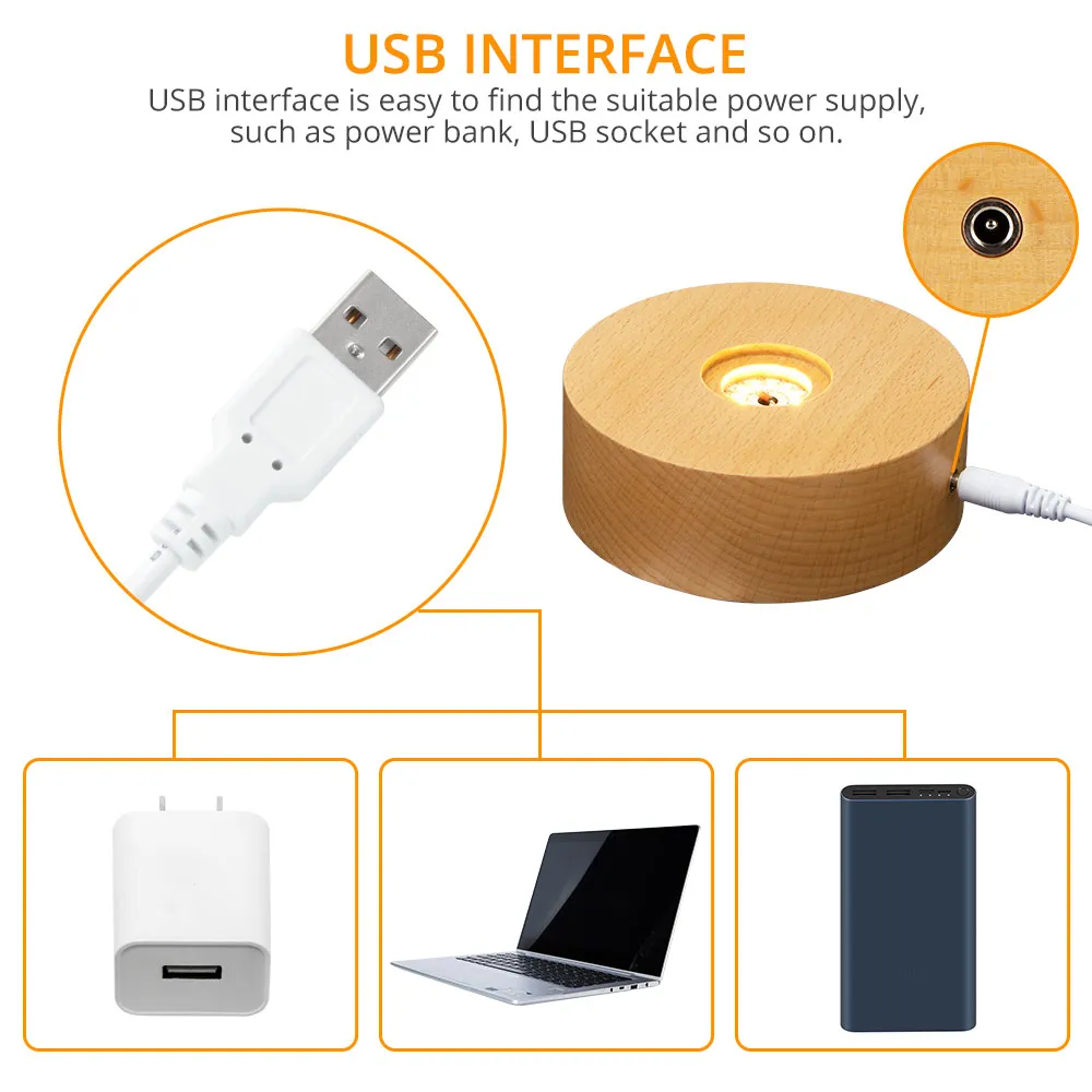 Светодиодный ночсветильник s креативный хрустальный шар лампа USB интерфейс