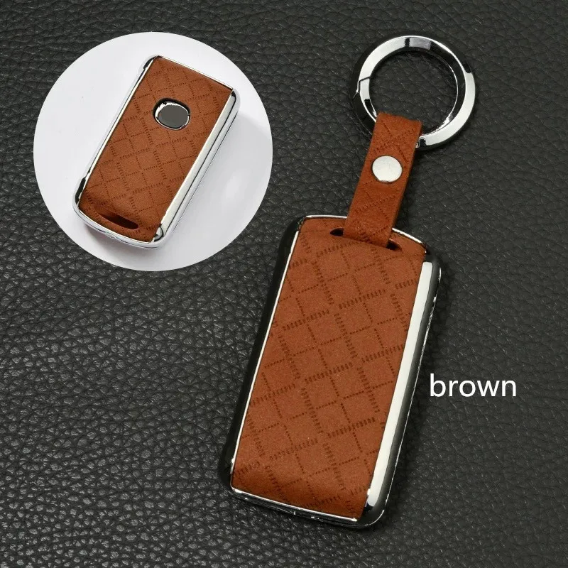 

Car Key Cover Genuine Leather Galvanized Alloy For Mazda 3 2019 2020 Key Case New TPU For Mazda 3 Axela
