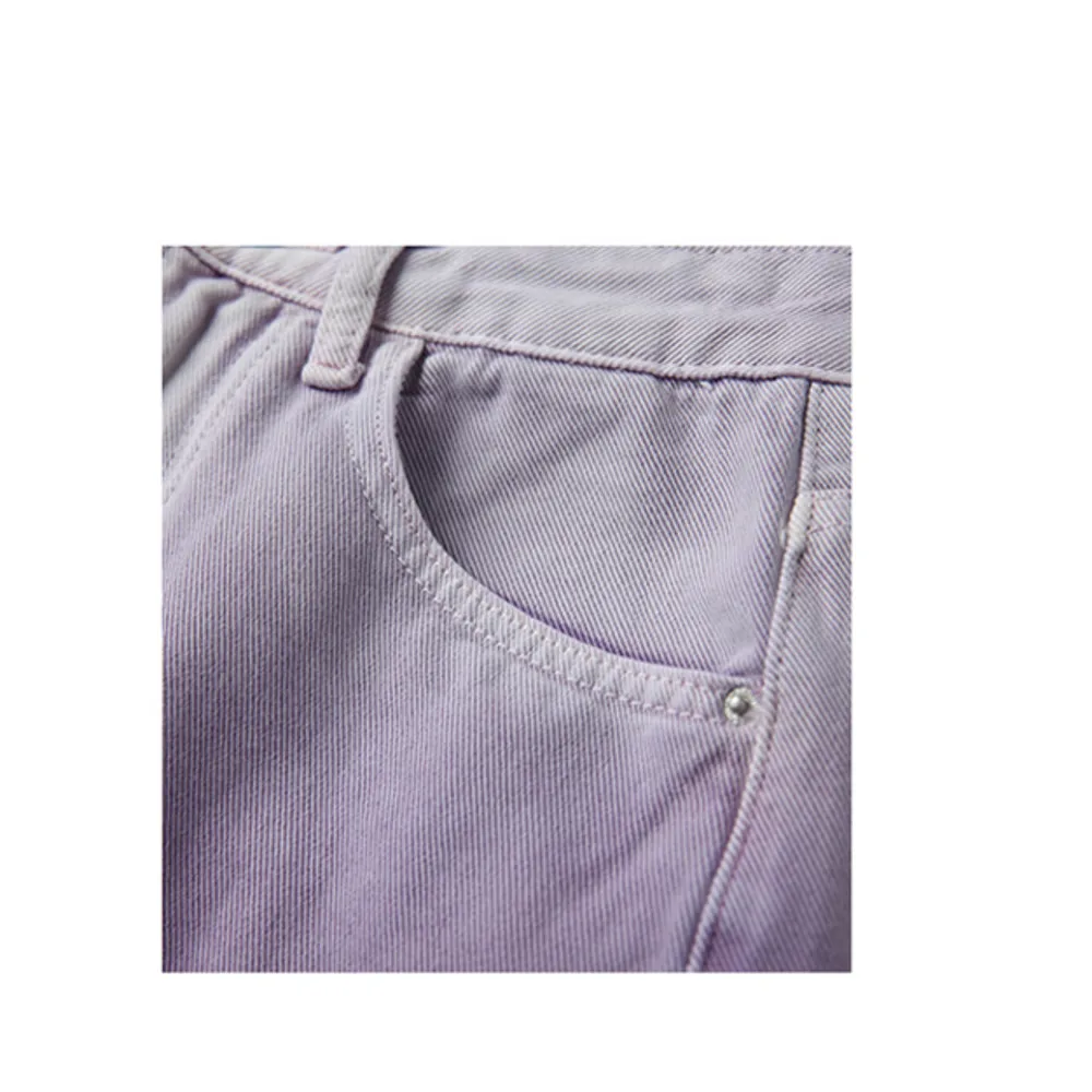 

Mattuclb purple denim shorts women's summer new high waist and thin design