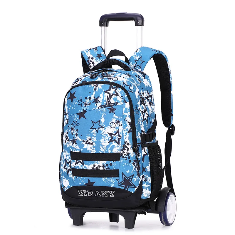 Removable Children's Trolley school Backpack Boys Girls Children School Bags 6 Wheels Primary Schoolbags kids Wheeled Backpack