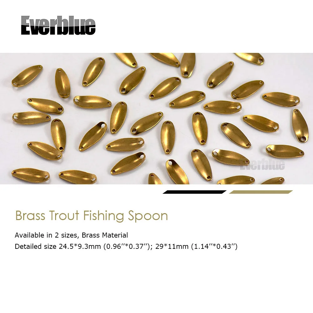 EVERBLUE 50PCS Size M 3.5g Hot Tournament Fishing Spoon Blanks Worth For You To Custom Own Lures Trout Area Spinning | Спорт и