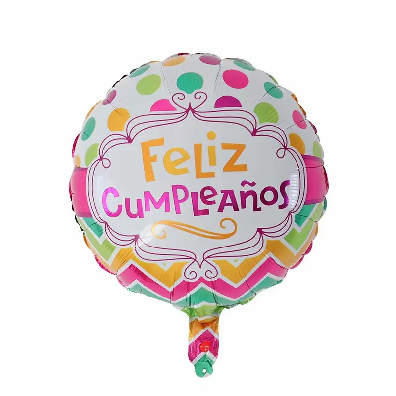 50 шт./лот 18 дюймов испанский с днем рождения фольгированные шары Feliz cumpleaños