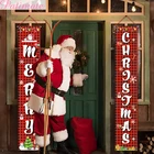 Рождественский подвесной флаг, Счастливого Рождества, уличные украшения, рождественские украшения для дома, Санта-Клаус, искусственные цветы, Рождество 2019