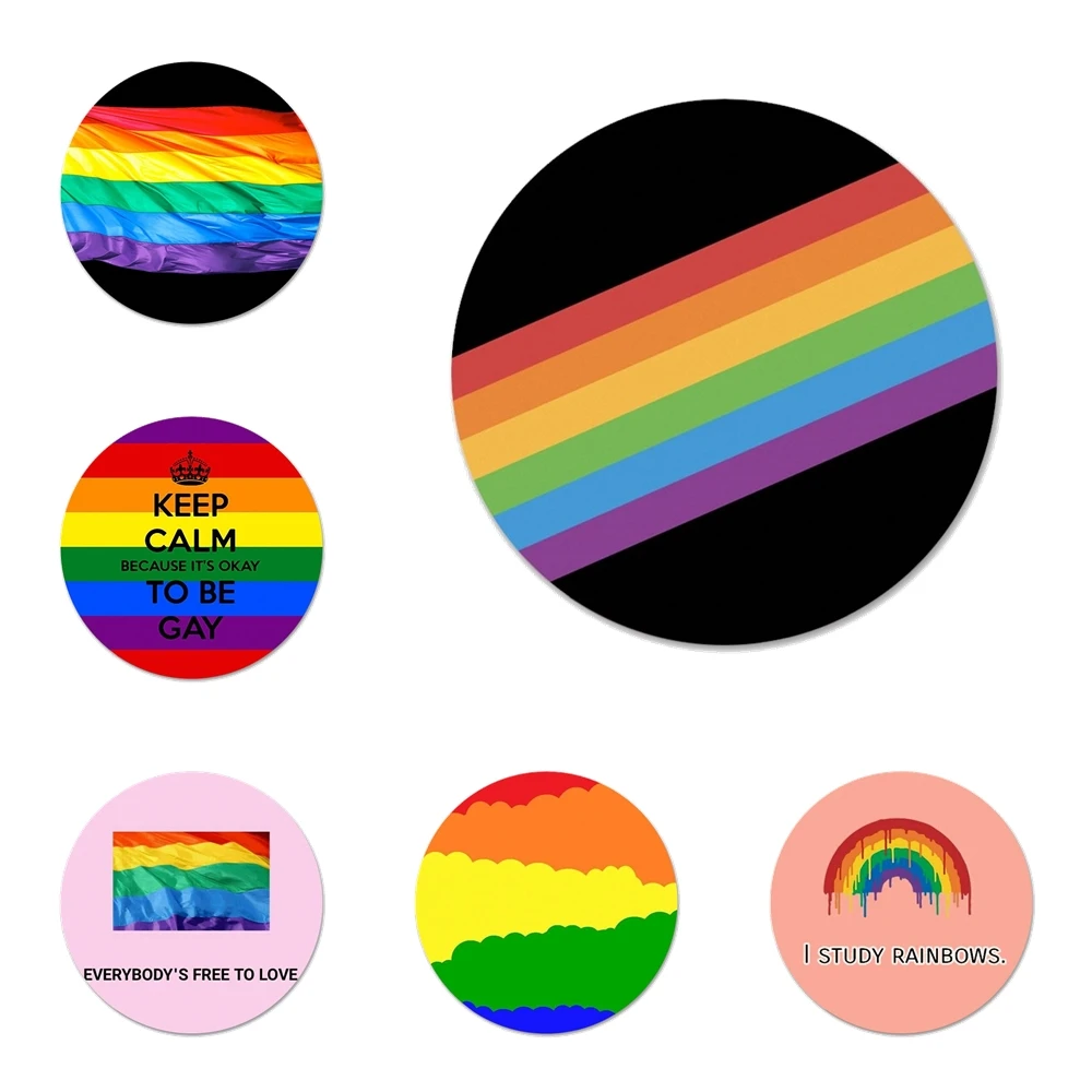 

Rainbow LGBT Gay Icons Pins Badge Decoration Brooches Metal Badges For Clothes Backpack Decoration