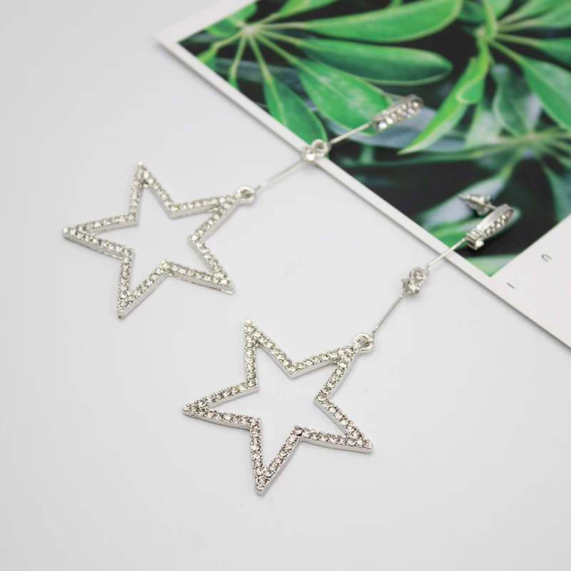 Серьги Горячая Новинка стильные модные серьги с блестящими звездами подходят