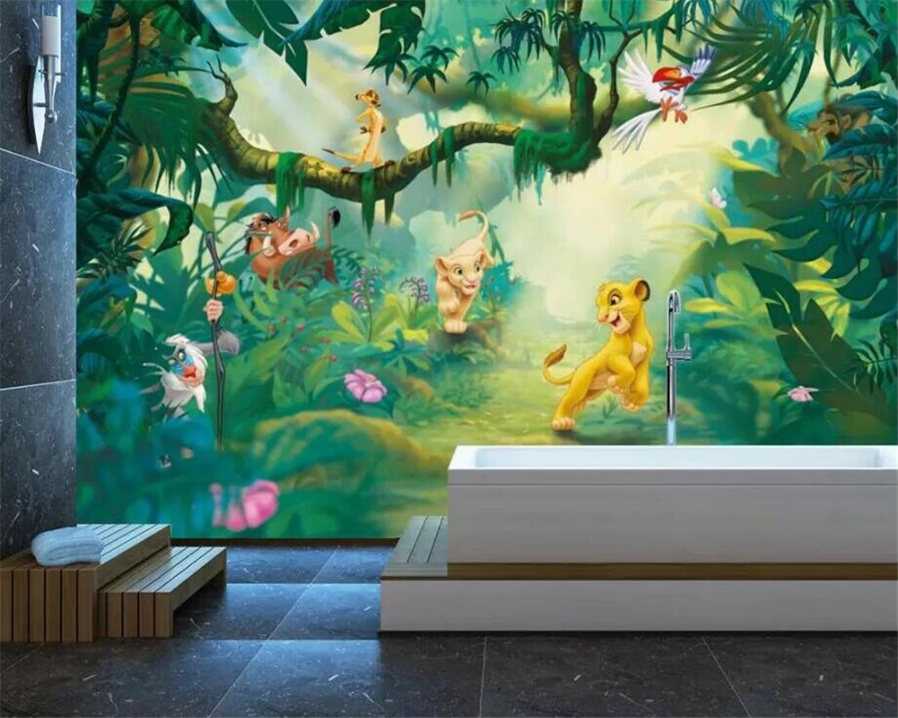 Beibehang Custom large wallpaper 3D Nordic abstract cartoon animal wood fantasy TV Background wall decorative painting фотообои |