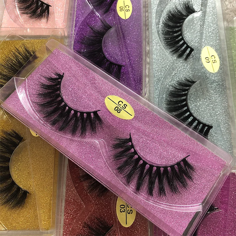 

Faux Mink Eyelashes Wholesale Fluffy Lashes Bulk Fake Eyelashes Natural Lash Extension False Eyelashes Private Label Logo