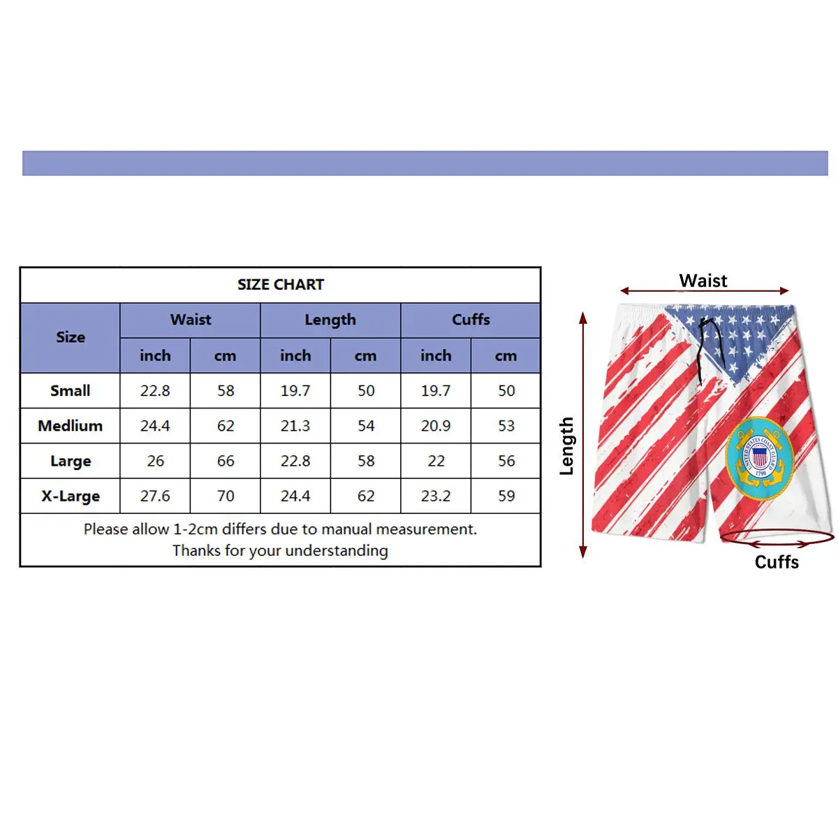 

United States Coast Guard 1790 New Summer Young Shorts Beach Sports Fitness Bodybuilding Workout Breathable Mesh Sportswear