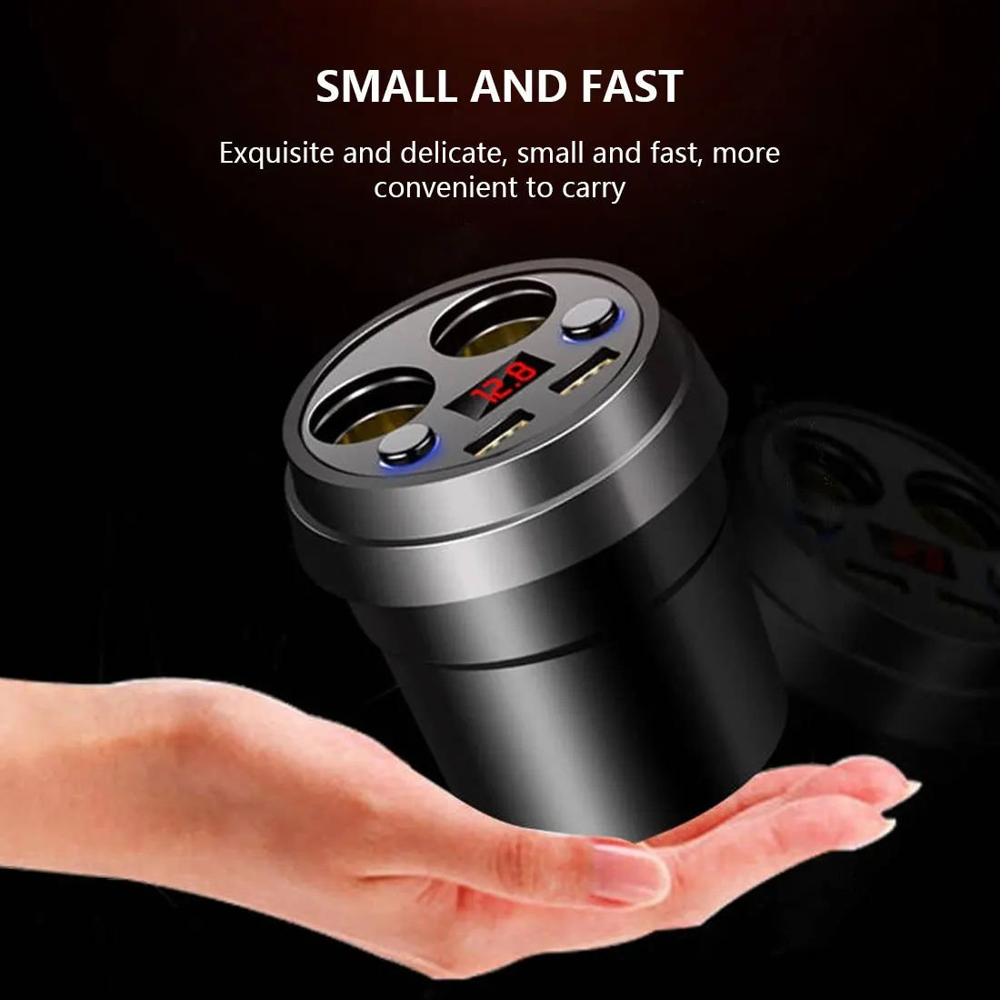 

Car Charger 2 USB DC/5V 3.1A Cup Power Socket Adapter Cigarette Lighter Splitter Mobile Phone Chargers With Voltage LED Display