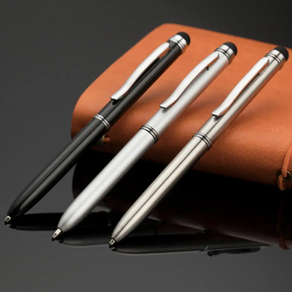 2 in 1 Capacitive Practical Touch Screen Stylus Metal Ballpoint Pen for Mobile Phone iPad Writing Tool Office Supplies | Канцтовары для