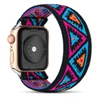 Ремешок для часов Apple watch band 44 мм 42 мм 40 мм 38 мм, богемный эластичный браслет solo, петля для iWatch series 6 se 5 4 3