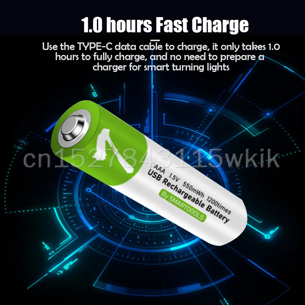 1.5V 550mwh AAA USB Rechargeable Li-ion Battery For Electric Toys Remote Control Wireless Mouse Lithium battery + cable | Электроника
