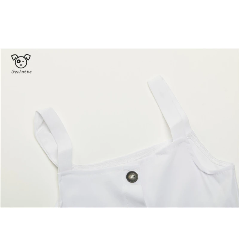 Geckatte New Baby Girl Clothes Kids Dresses For Girls Summer Dress Solid Buttom Toddler Princess | Детская одежда и обувь