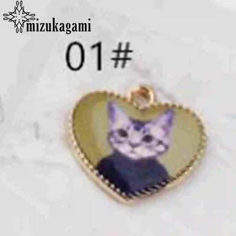 

Cartoon Cat Sunglasses Dog Love Heart Charms 10pcs/lot For DIY Fashion Jewelry Making Finding Accessories