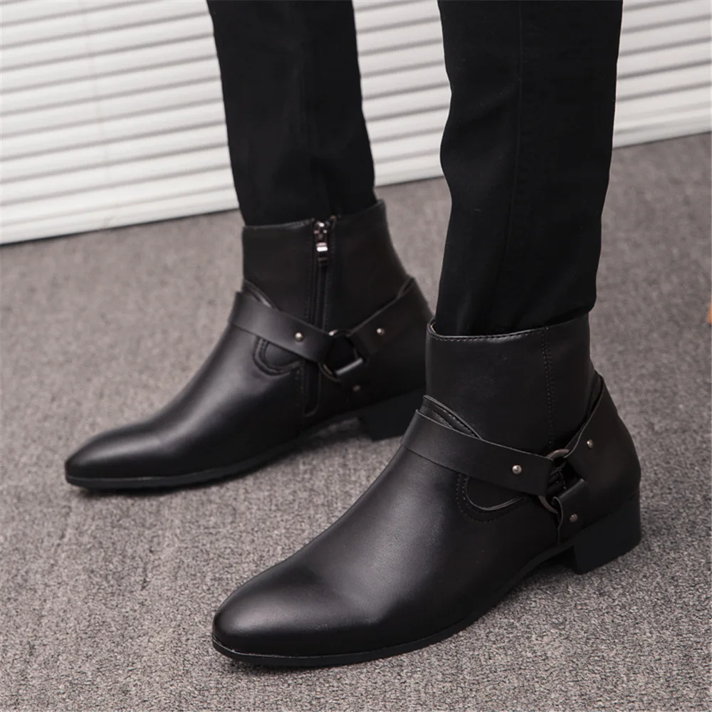 

39-47 chelsea boots men brand 2019 fashion comfortable Casual boots #NXWJ675