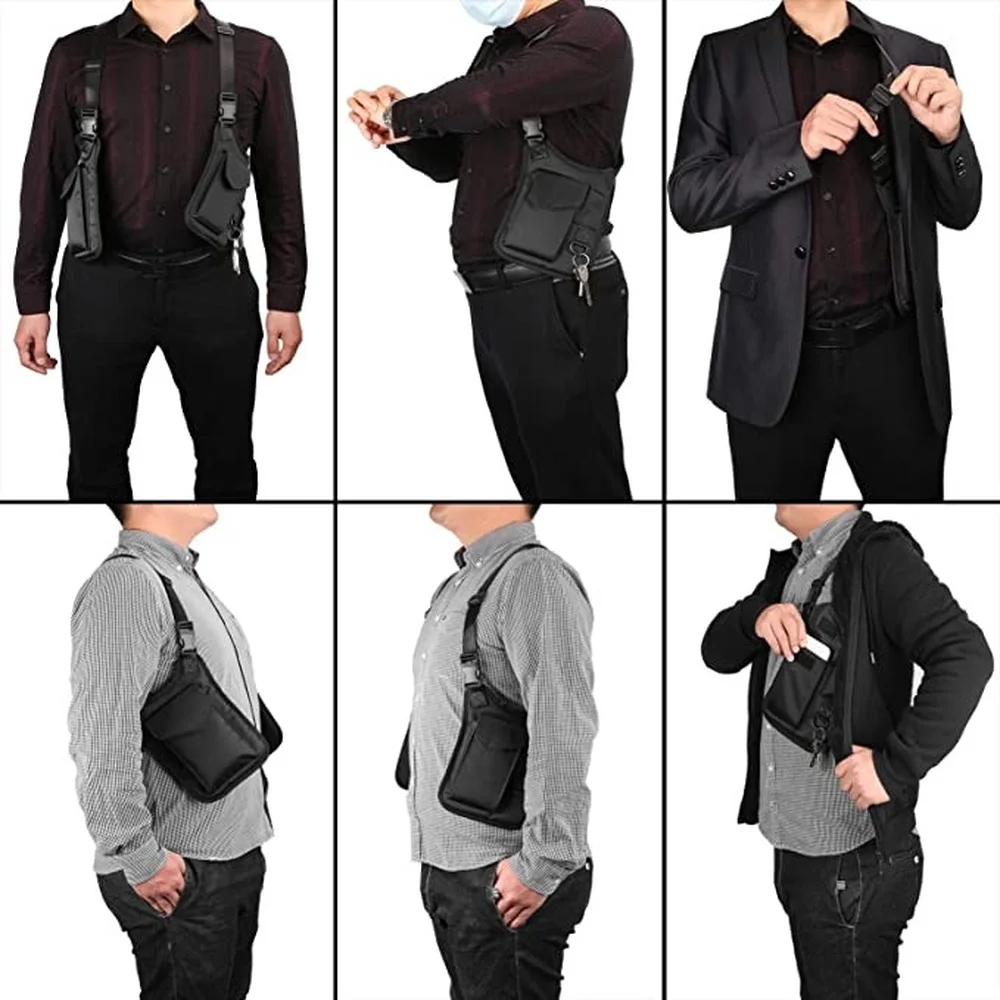 

Anti-Theft Underarm Bag Multipurpose Hidden Shoulder Holster Storage with Pack Pocket Safety Double Shoulder Armpit Tactical Bag