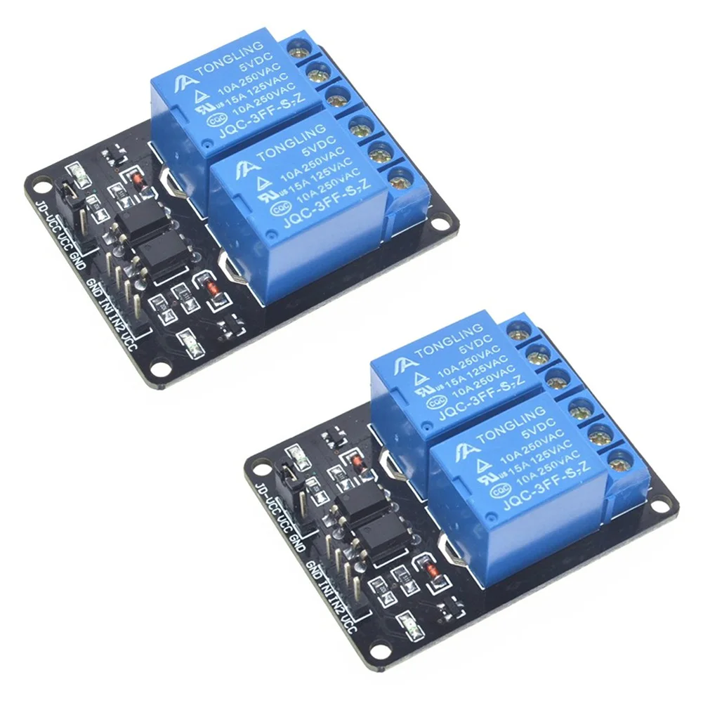 2 канальный выход Мини DIY прямой покрой Управление Модуль платы реле 5v с оптопарой