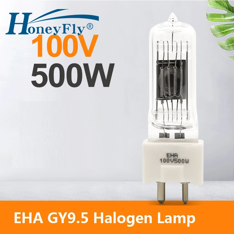 

HoneyFly EHA GY9.5 Halogen Lamp Bulb With Radiator 100V 500W Capsule Clear Machine Tool Instrument Light Warm White