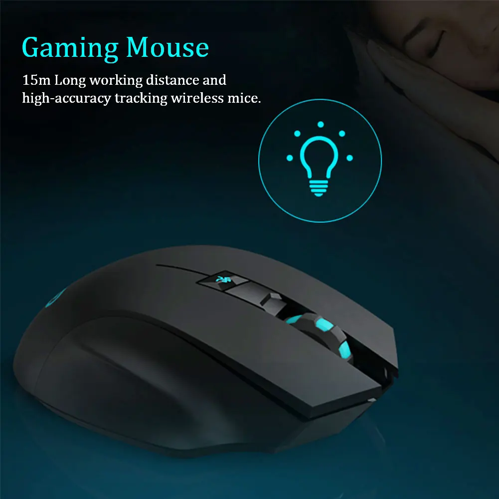 

2.4G Wireless Cordless Desktop Computer Universal Gaming Mouse Mice Home Office Multifunction 2400DPI With Receiver PC Optical