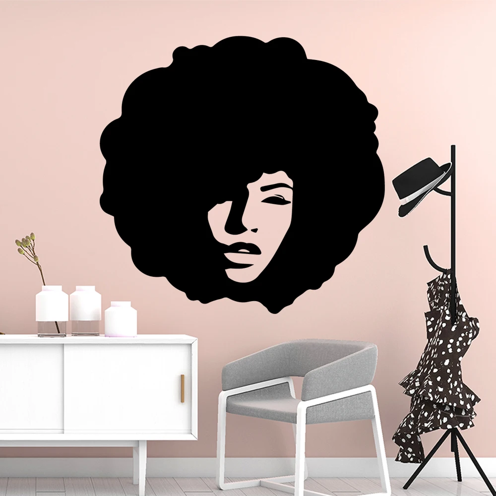 Новый дизайн африканская женщина виниловые наклейки на стены для детских комнат