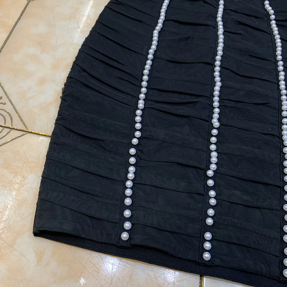 

Ocstrade Mesh Inser Bandage Dress Sexy Spaghetti Strap Black Bandage Dress Bodycon 2021 New Arrivals Club Night Party Dress