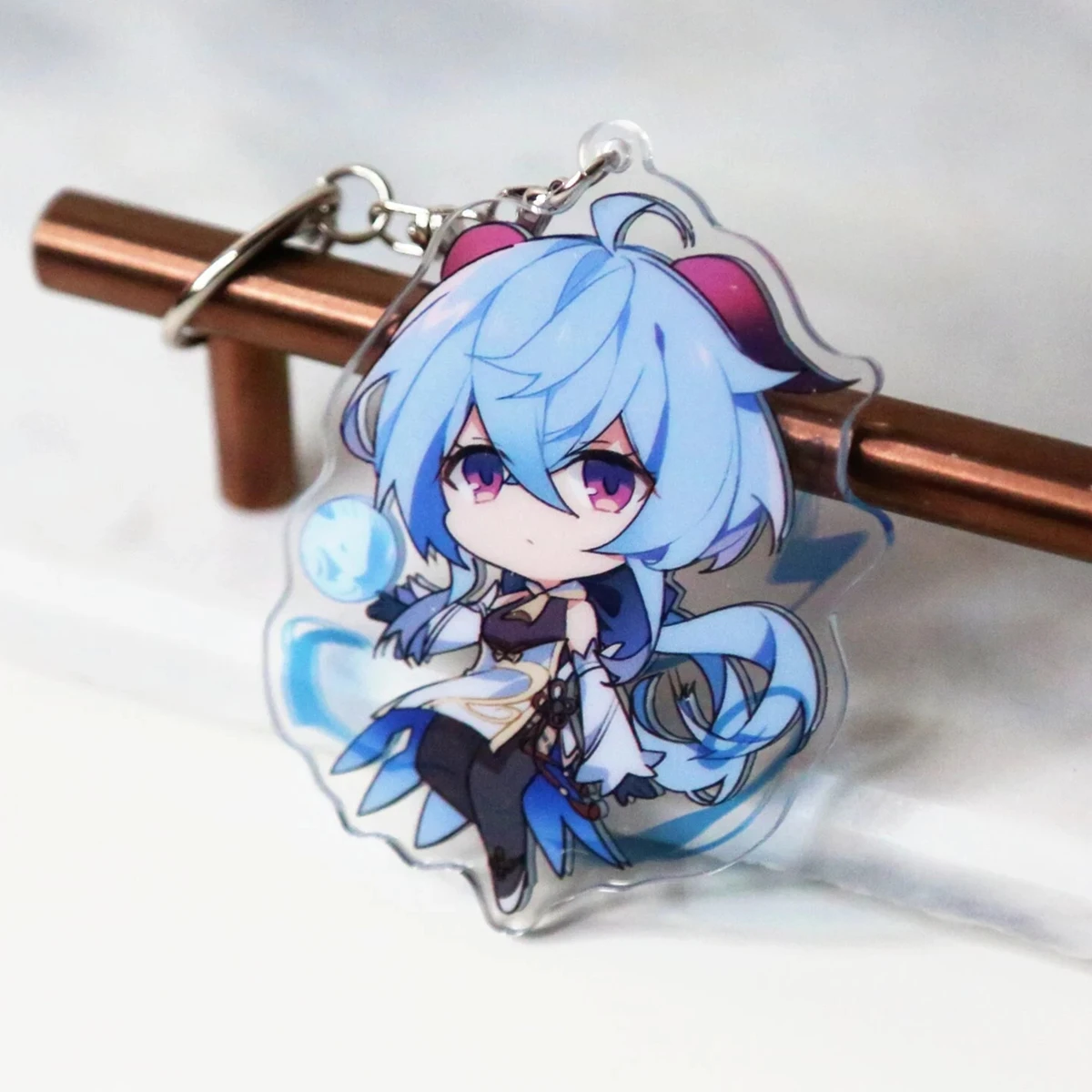 Милый брелок Ganyu аниме Поклонники игры Genshin ударопрочные коллекционные