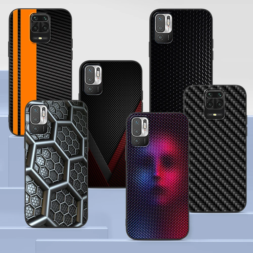 

Car Carbon Cibre Print Phone Case For Xiaomi Redmi Note 9S 9 8 10 Pro 9C 7 9A 8T 7A 8A 6A 6 10S K20 Tpu Black Soft Back Cover