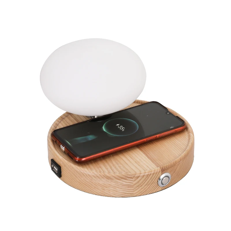 

Настольная лампа с Беспроводной быстрая Зарядное устройство, зарядка через USB Порты и разъёмы, с регулируемой яркостью лампы для офисного стола с 3 Яркость, сенсорный Управление, настольная лампа